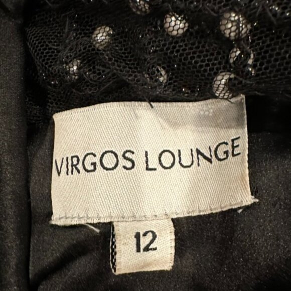 Long Black Dress - Gold and tiny pearl inlays - Picture 3 of 3